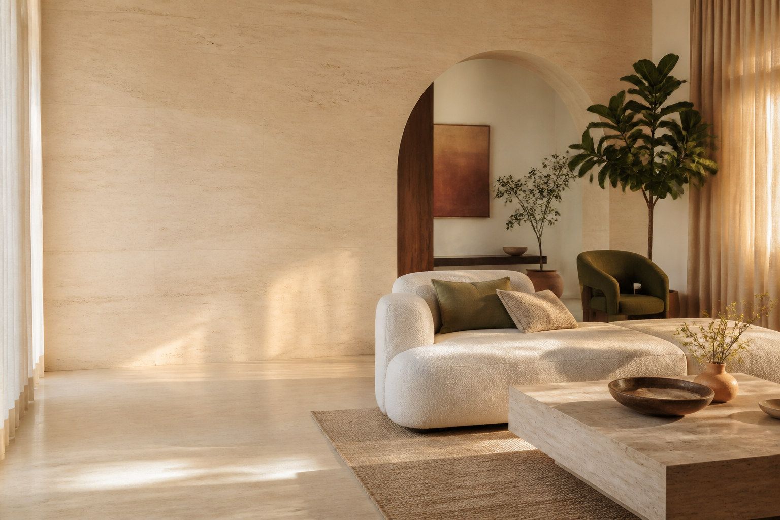 Warm contemporary living room by MBA Interior